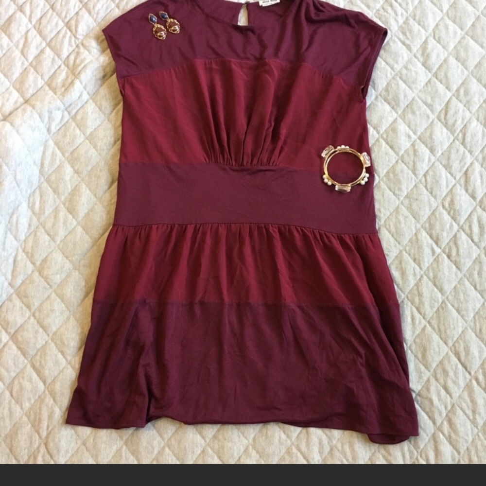 Miu Miu Burgundy Tunic Dress fits M ok